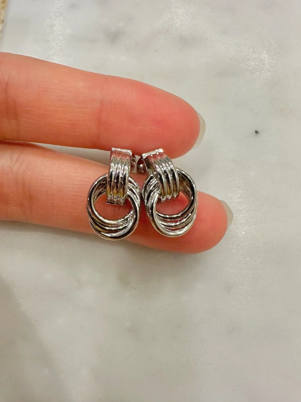 Triple knot earrings